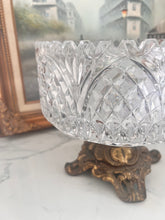 Load image into Gallery viewer, Vintage Hollywood Regency Crystal Compote Bowl
