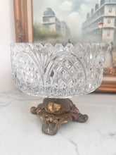 Load image into Gallery viewer, Vintage Hollywood Regency Crystal Compote Bowl
