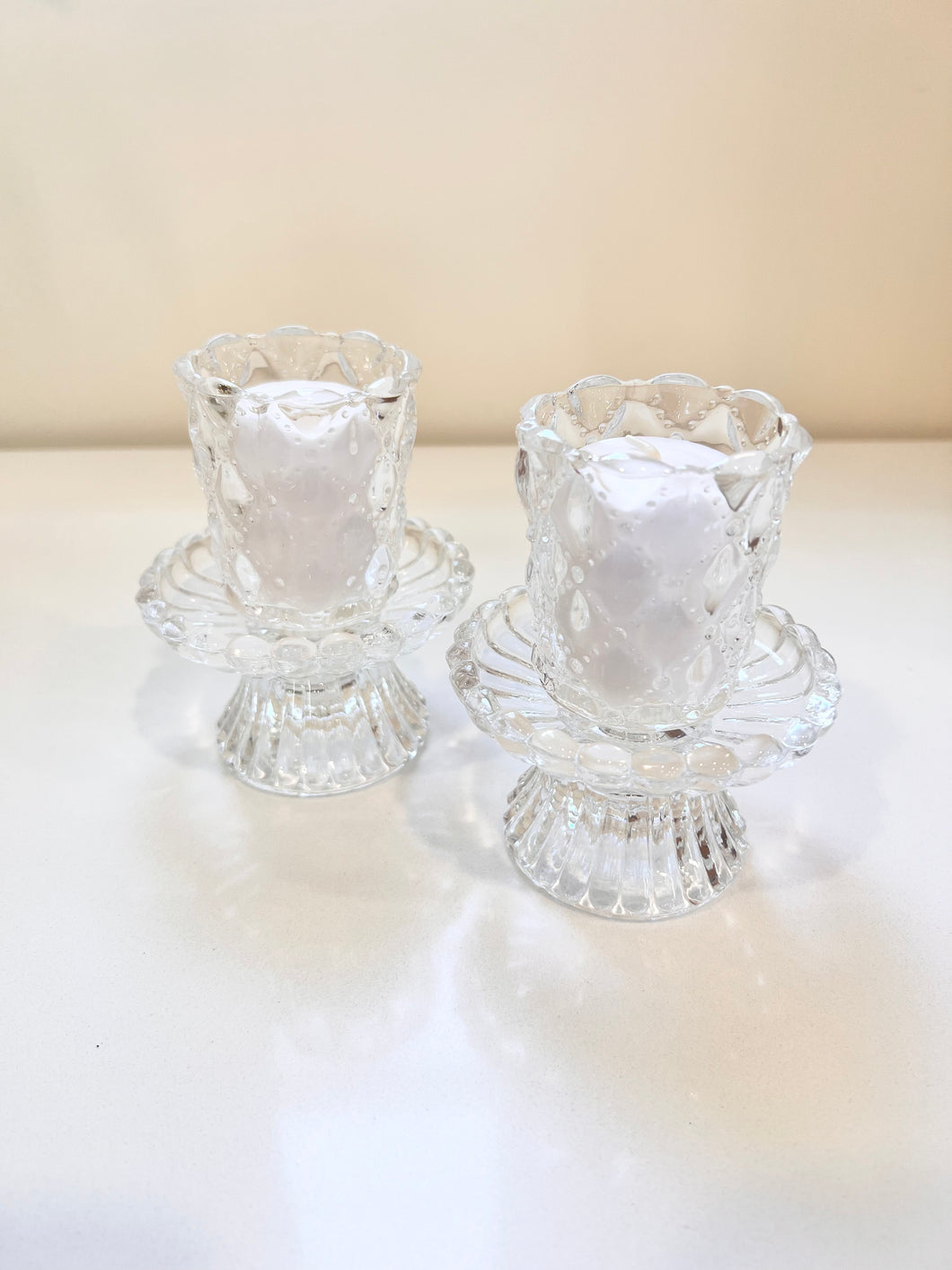 Glass tealight candle holders/votives