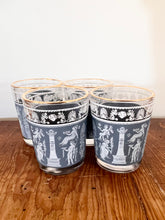Load image into Gallery viewer, Dusty Blue, Gold &amp; White Shot Glasses
