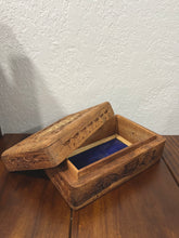 Load image into Gallery viewer, Hand Carved Wooden Box with Lid

